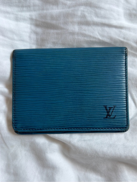 Louis Vuitton Accessories - Louis Vuitton Blue Epi Leather ID Card Holder Badge Pass Case Made in France
